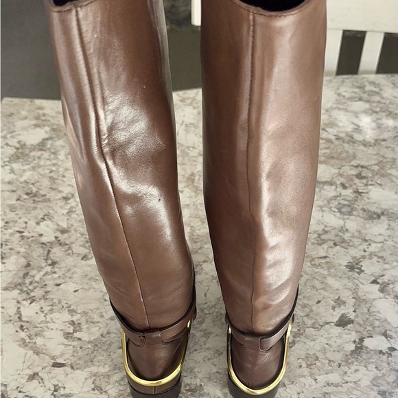Beautiful Lauren Ralph Lauren Brown Leather Riding Boots Size 8 - Picture 5 of 10
